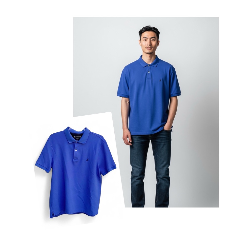 Nautica Mens Performance Deck Classic Fit Polo Shirt L